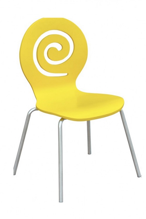 Деревянный стул ЛЕВ на металлических ножках (цвета в ассортименте)