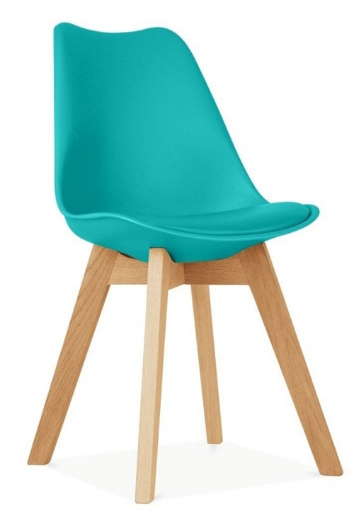 Пластиковый стул ТОР / TOR с мягким сиденьем на деревянных ножках (цвета в ассортименте)