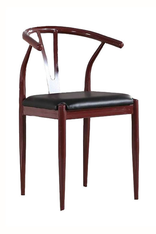 Металлический стул ЭНДИ / ENDI с мягким сиденьем из кожзама