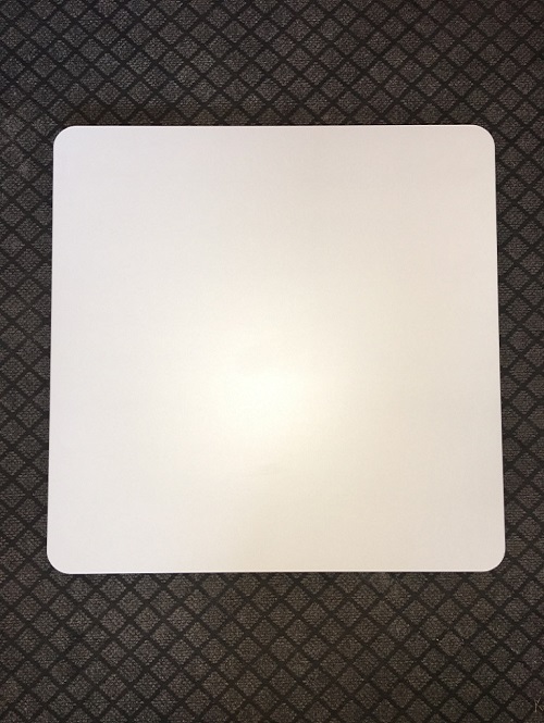Столешница для стола АЛОР квадратная 60х60 см, толщина 25 мм (цвет - белый / натуральный бук) материал - HPL (high pressure laminate)