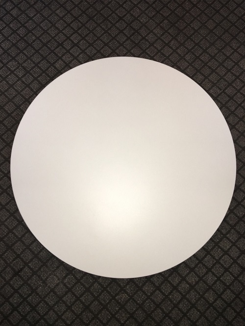 Столешница для стола КИПР круглая d 60 см, толщина 25 мм (цвет - белый / натуральный дуб) материал - HPL (high pressure laminate)