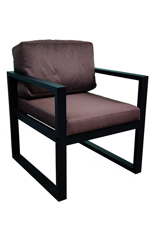 Кресло металлическое с мягкой обивкой Лофт